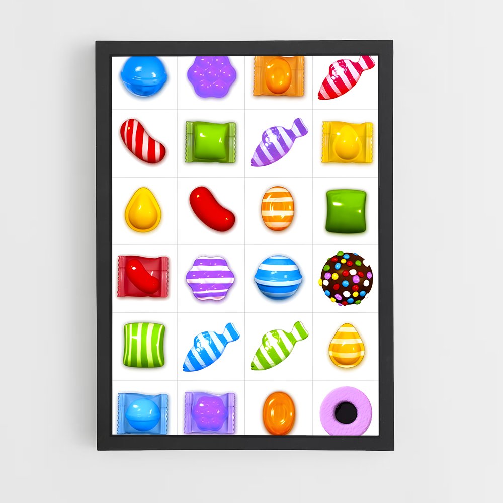 Poster Sweet Crush – affiche Candy crush (vue 2)